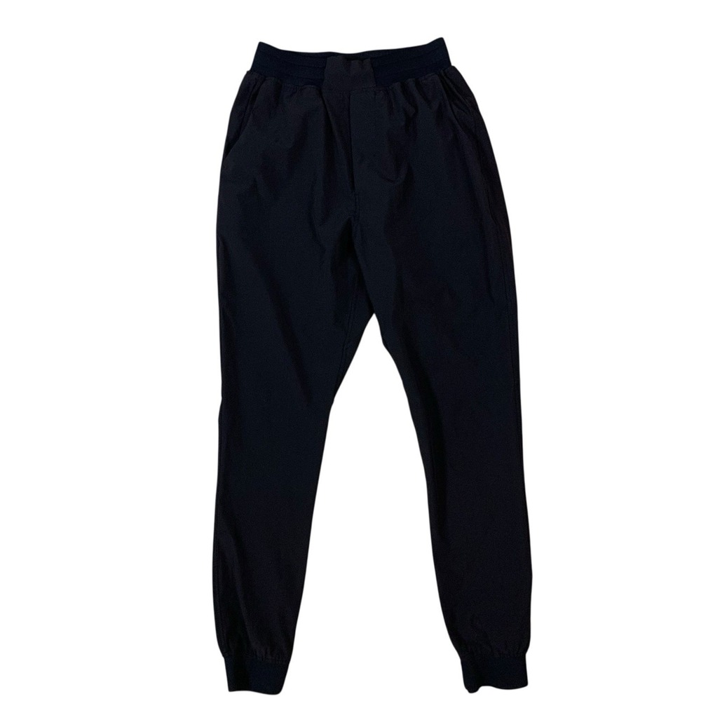 Bamboo Ave Black Jogger Pants Lightweight Travel Casual Stretch Waistband Small